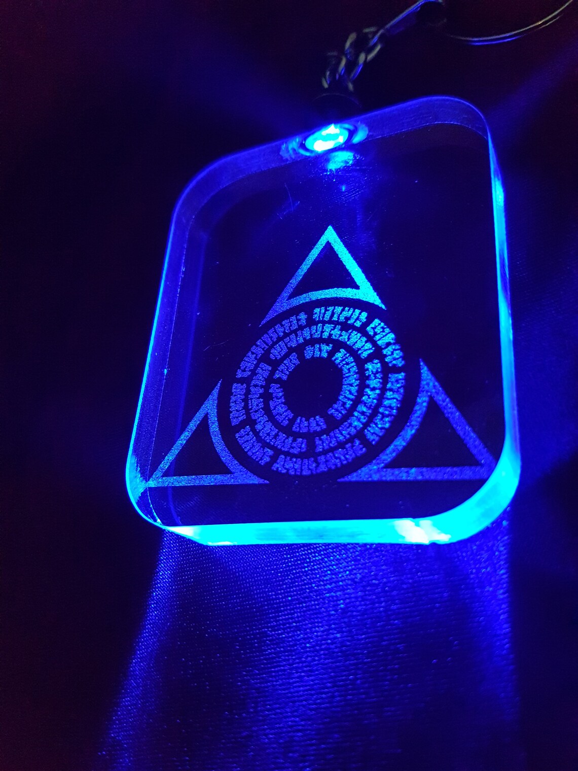 Azorius LED Light up Keychain Acrylic Signlamp White Blue Etsy