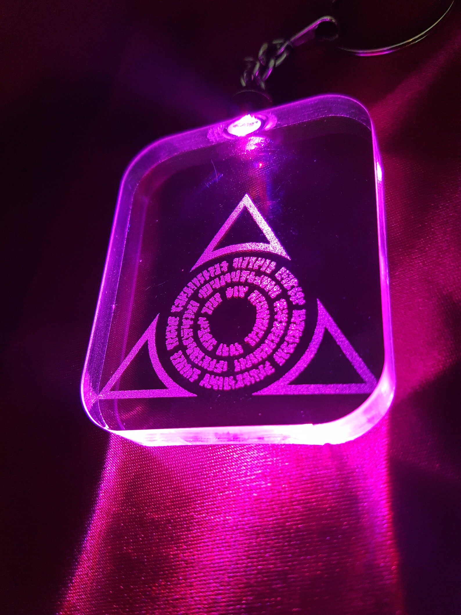 Azorius LED Light up Keychain Acrylic Signlamp White Blue Etsy