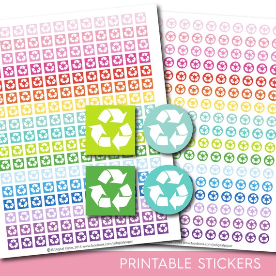 Items similar to Recycle stickers, Recycle planner stickers, Recycle