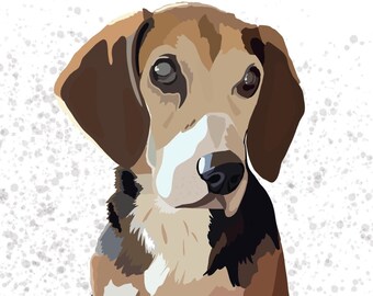 Pet Portrait, Dog Lovers Gift, Birthday Gift, Portrait From Photo, Digital Portrait, Custom Dog Portrait, Personalised Gift, Hand Drawn