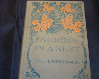 Five Birds In A Nest By Delamare, Henriette Eugenie