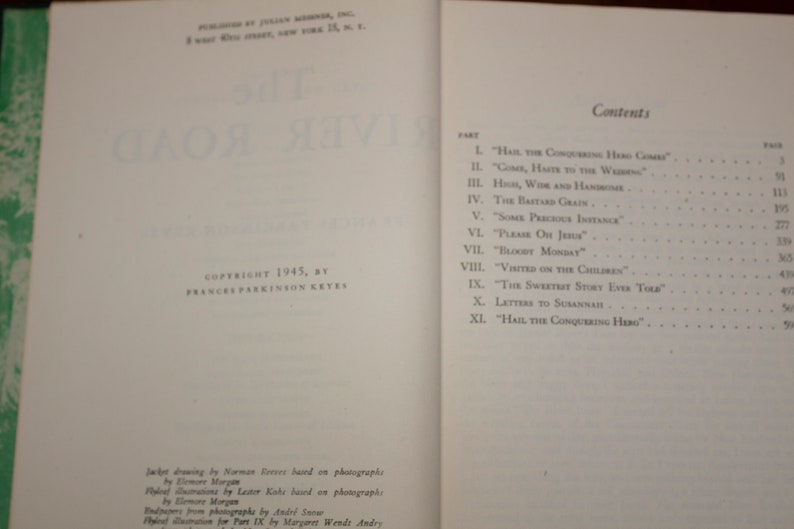 The River Road First Edition by Frances Parkinson Keyes Etsy