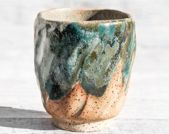 Inspired by Japanese Kurinuki Craft Small Ceramic Tea Cup - Etsy