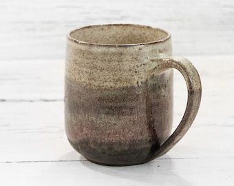 Olive green beige ceramic coffee cup handmade. Hand thrown pottery organic nature tone tea mug. Modern farmhouse, cottagecore drinkware