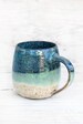 12oz/360ml ceramic modern boho mug, big cup. Natural organic, wheel thrown pottery farmhouse vessel for everyday use. Artisan drinkware 