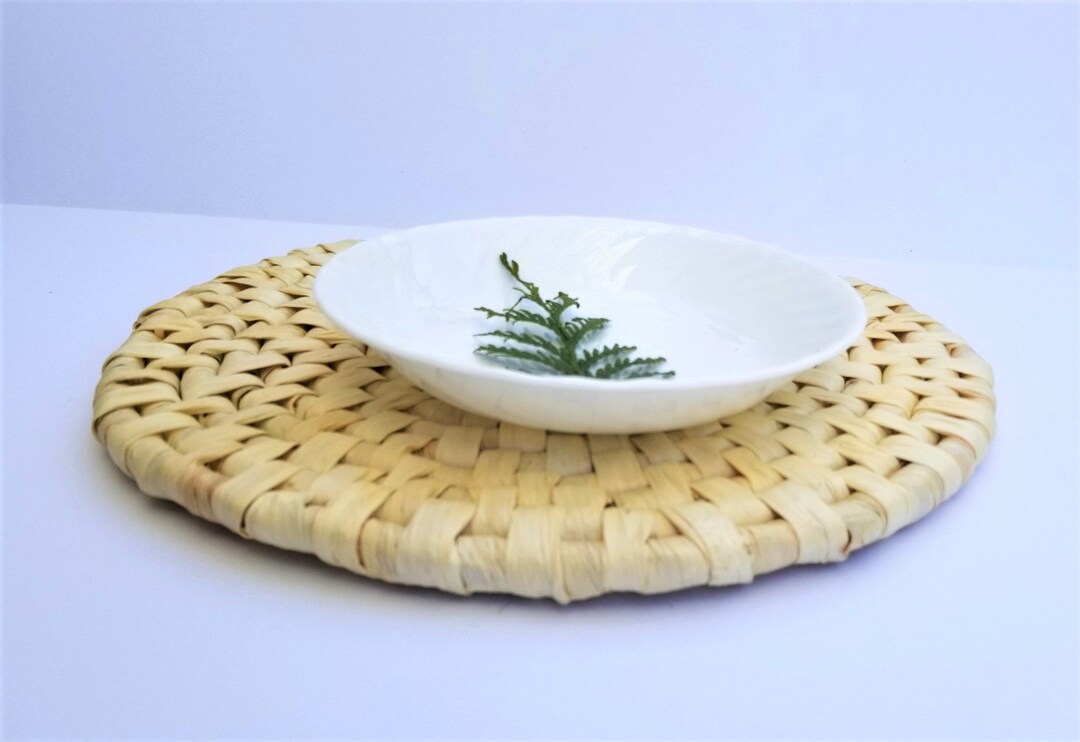 Set of 4 Natural Corn Husk Placemats Table Mats Plate Chargers Etsy