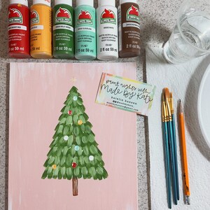 Pink Christmas Tree Paint Tutorial