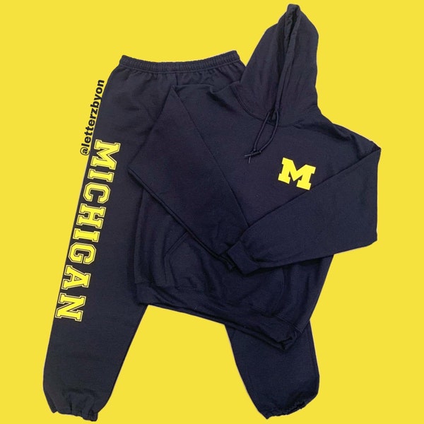 Custom College Sweatpants | College Apparel | College Gear | Varsity Sweats | Custom College Gifts | College Bed | College Acceptance