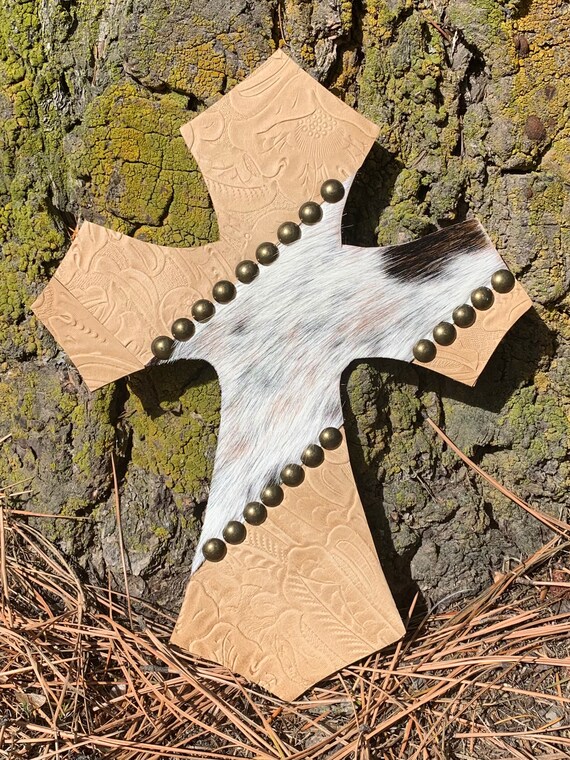 Cowhide Cross Etsy