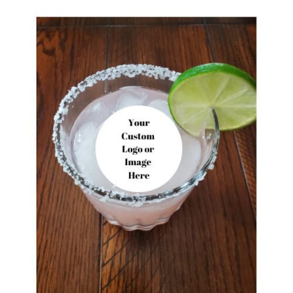 Custom Edible Cocktail Drink Topper, Custom Image, Custom Logo, custom  writing, Drink Topper, Wafer paper