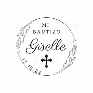 Baptism Drink Toppers, Mi Bautizo Drink Topper, My Baptism Drink Topper, Personalized Drink Toppers, Customizable Drink Toppers