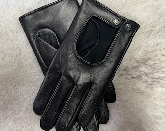 Gants de conduite en cuir pour hommes (HCO52018)