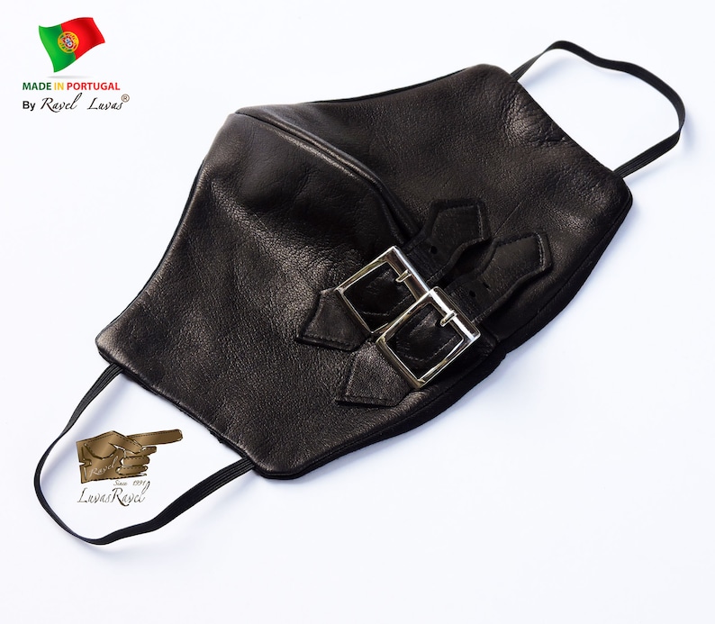 Leather Face Mask/cover Buckles Breathable Etsy