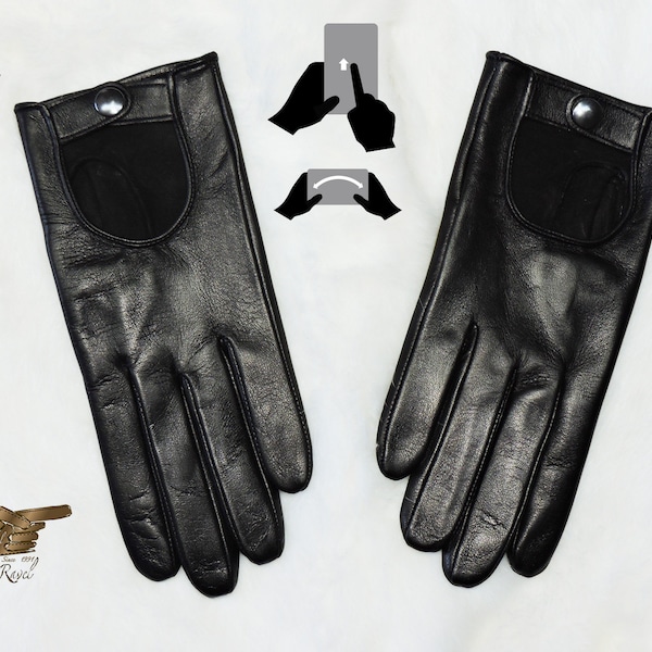 Gants de conduite en cuir pour femmes avec toucher (SCO2020)