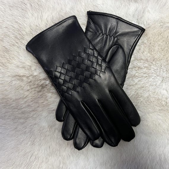 Men's gloves | Braided Lambskin | Leather Gloves | Wool Lined |Classic Menswear (HENC2022)