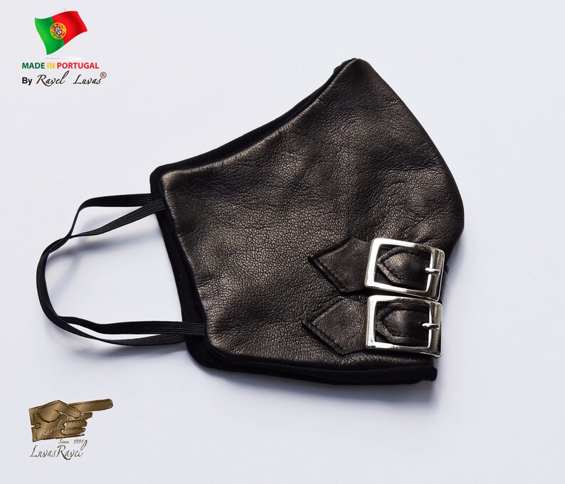 Leather Face Mask/cover Buckles Breathable Etsy