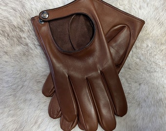 Gants de conduite en cuir pour hommes (HCO52023)