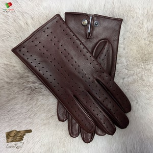 Men Leather Driving Gloves (H232023)