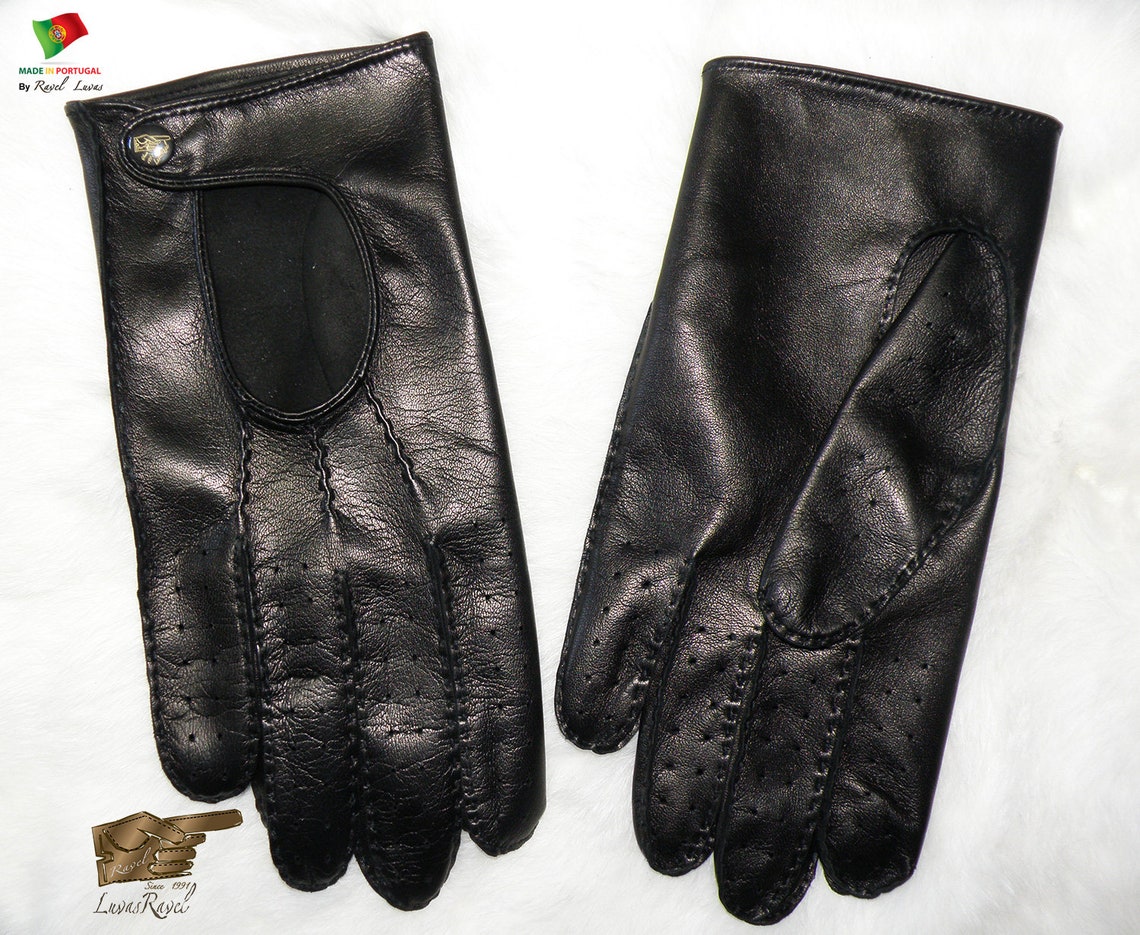 Men Leather Driving Gloves HCO72018 - Etsy