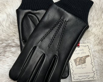 Men Leather Gloves (H62018)