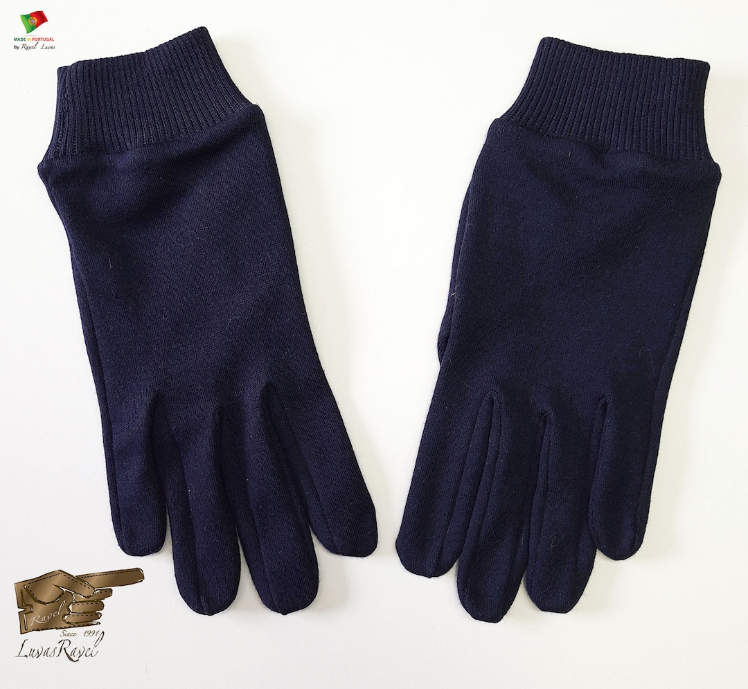 Navy Cotton Gloves, Reusable, Washable SALGN2020 Etsy