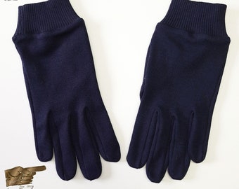 Gants en coton marine, réutilisables, lavables (SALGN2020)