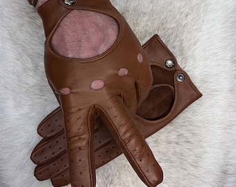 Men Leather Driving Gloves (H212018)