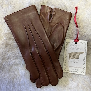 chinese dress ladies San Severo Saddle Brown Leather Gloves – Glove Gallery main image 0