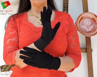 Guantes de algodón negros, reutilizables, lavables (SALGBL2020)