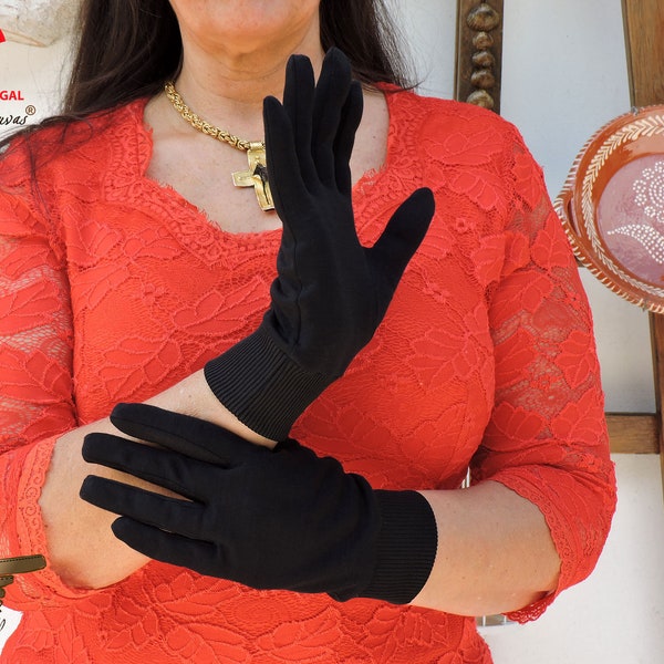 Black Cotton Gloves, Reusable, Washable (SALGBL2020)