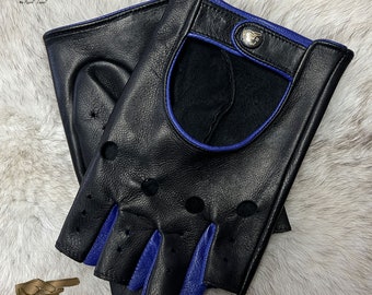 Guantes de vestir de cuero genuino de los hombres del clima frío guantes de  conducción negro