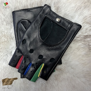 Men Leather Driving Gloves (HCOTRIC2023)