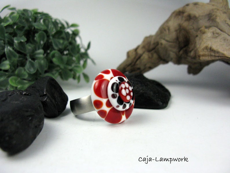 change attachment 27 mm Ring Top approx black-white-red change top