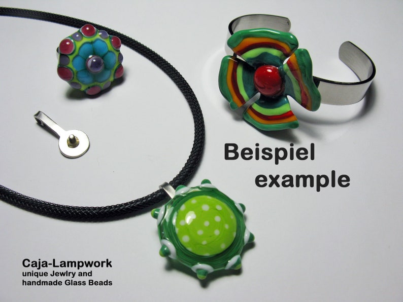 glass top glass flower red lampwork flower top flower top change top glass top Red flower change ring top