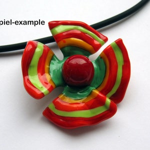 Very big Ring top, changing attachment, changing top, red-colorful, propeller, pendant top, lampwork image 4