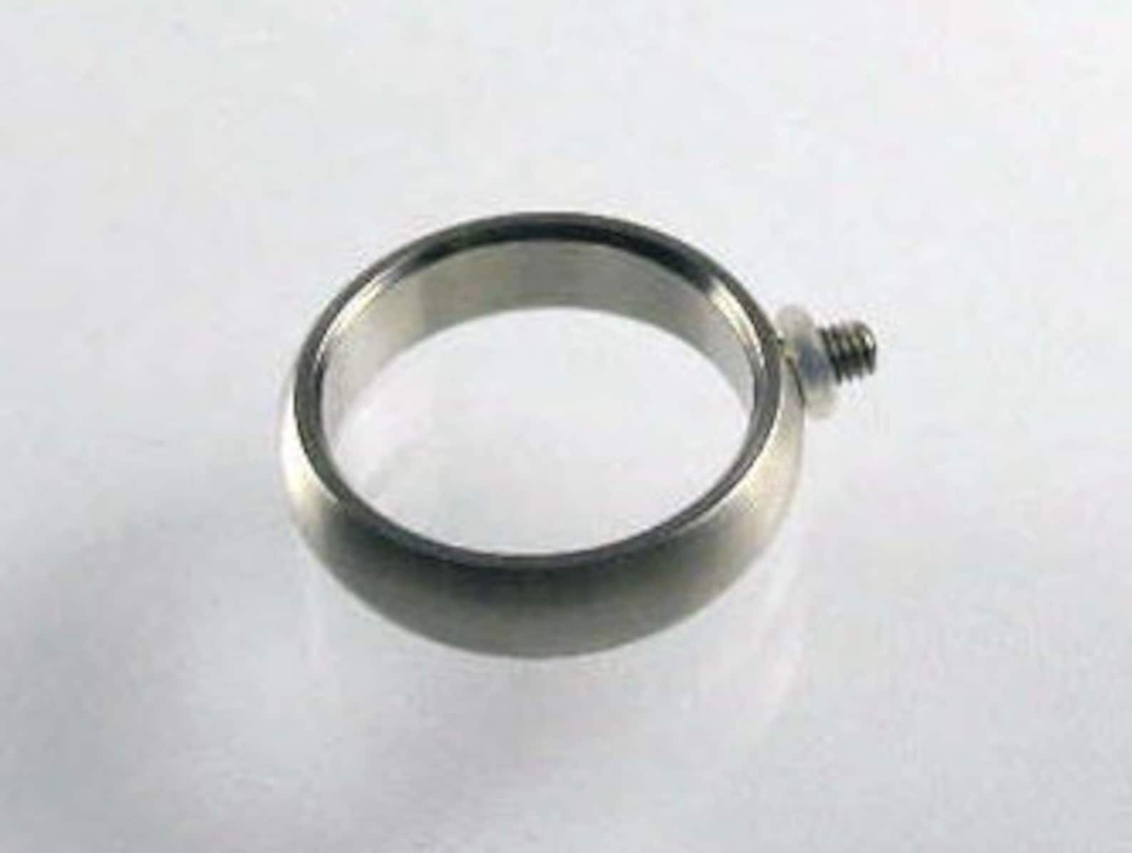 Threaded threaded ring stainless steel ring with screw Etsy