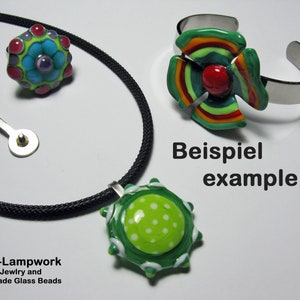 Very big Ring top, changing attachment, changing top, red-colorful, propeller, pendant top, lampwork image 6