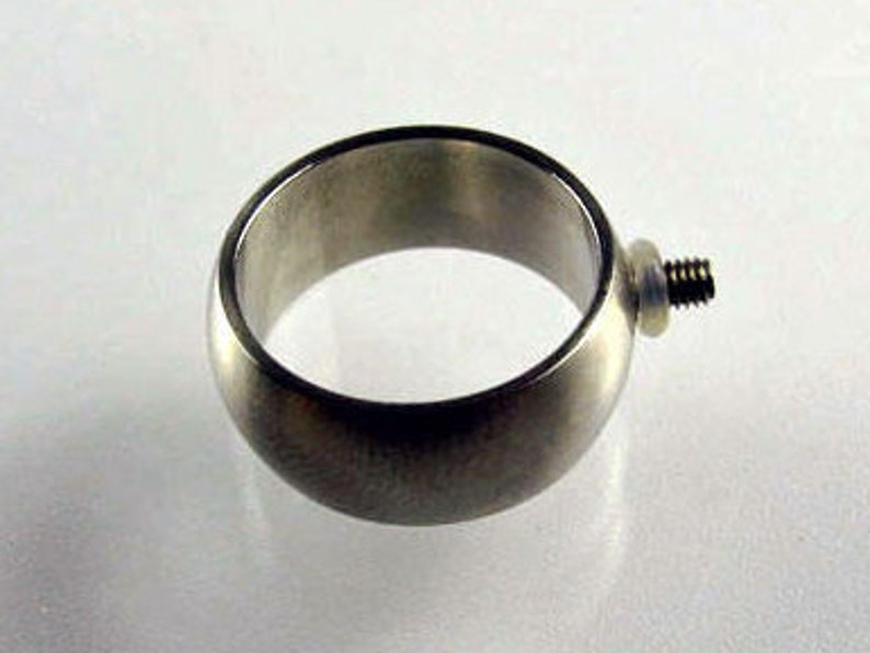 Threaded threaded ring stainless steel ring with screw Etsy
