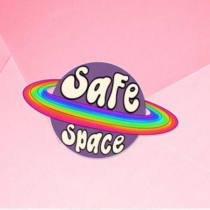 Veilige ruimte, fundamentele sticker, stickers van activisten, transrechten, cadeau therapeut, sociale rechtvaardigheid, homohuwelijk, LGBT, klasinrichting