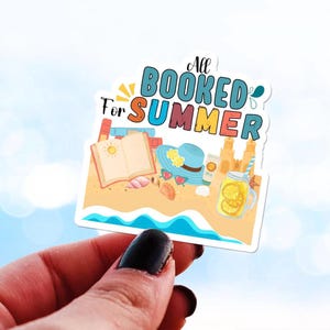 Allemaal geboekt voor zomersticker, stickers voor boeken, kindle-stickers, zomerboeken, boekenclubcadeaus, stickers voor vrienden, booktok-stickers