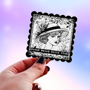 Sticker fille étrange, autonomisation, ambiance bohème, féministe, pouvoir des filles, tarot, kit rituel, autocollants pour amis, cadeau de sorcellerie, ambiance de sorcière
