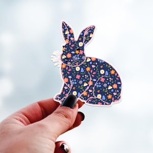 Osterhase, Osterhase Aufkleber, Osterkorb Geschenk, Blumenaufkleber, Gartenarbeit, Wasserflaschenaufkleber, Aufkleber für Garten, Gartengeschenk, Buch
