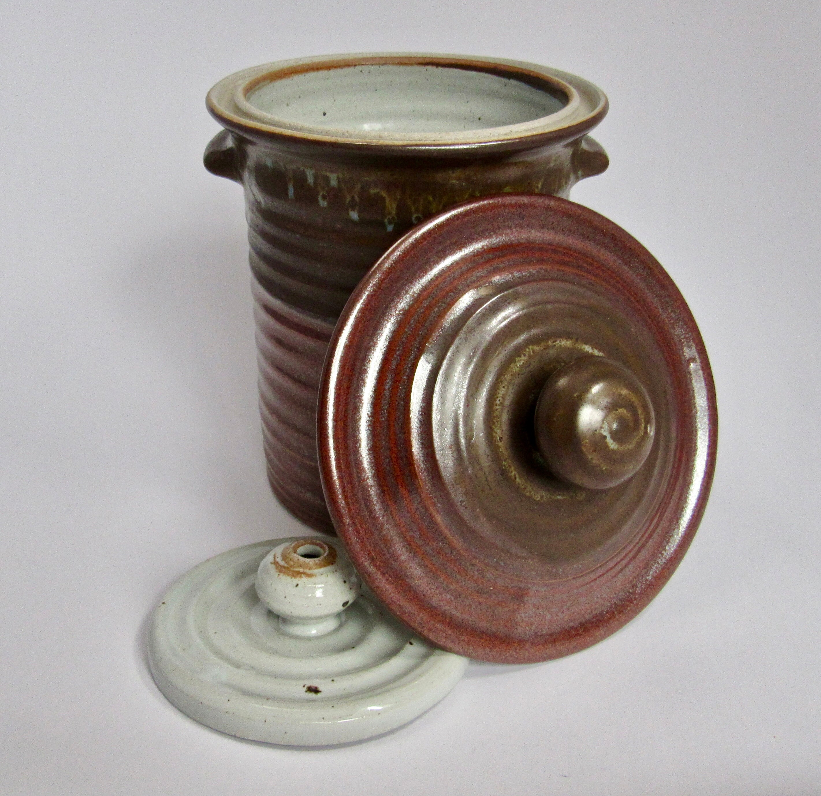 Rote und braune Fermentation Crock mit Gewichtsplatte 3 Quart | Etsy