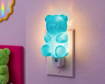 Gummy bear plug in night light, Y2K Bedroom, Colorful dopamine Room, trendy teen room, retro kitsch wall, gift for girl, nursery nightlight