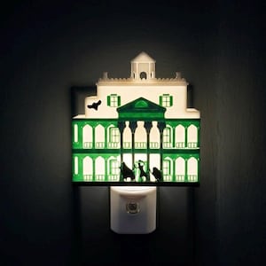 Disney Haunted Mansion Night Light, Hitchhiking Ghost Wall Plug-in, Foolish Mortals Decor Spooky Manor stand Disney Halloween Gift for Adult