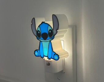 Stitch Nightlight, Project 626 Led Light, Disney Blue Guy Wall
