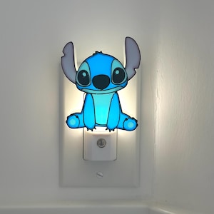 Stitch nightlight, project 626 led light, Disney blue guy wall light, disney room decor, stitch fan gift, led light nursery Disney decor