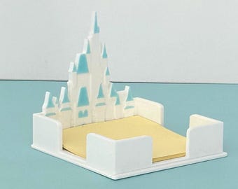 Disney office decor castle desk Accessory princess sticky note holder princess post-it holder gift fan Desk Organizer gift for her