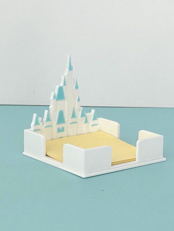 Disney office decor castle desk Accessory princess sticky note holder princess post-it holder gift fan Desk Organizer gift for her