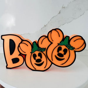 Boo Mickey Halloween pumpkin, Disney Halloween home decor, Disney Tiered Tray Decor, Disney tabletop decoration, Halloween party decor,